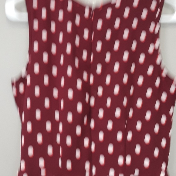 MAISON Jules Red Polka Dot Flair Dress Size M - Picture 7 of 8